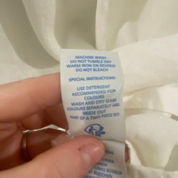 Boden White 100% Linen Lace Up Front Dress Size 6L - Picture 8 of 8